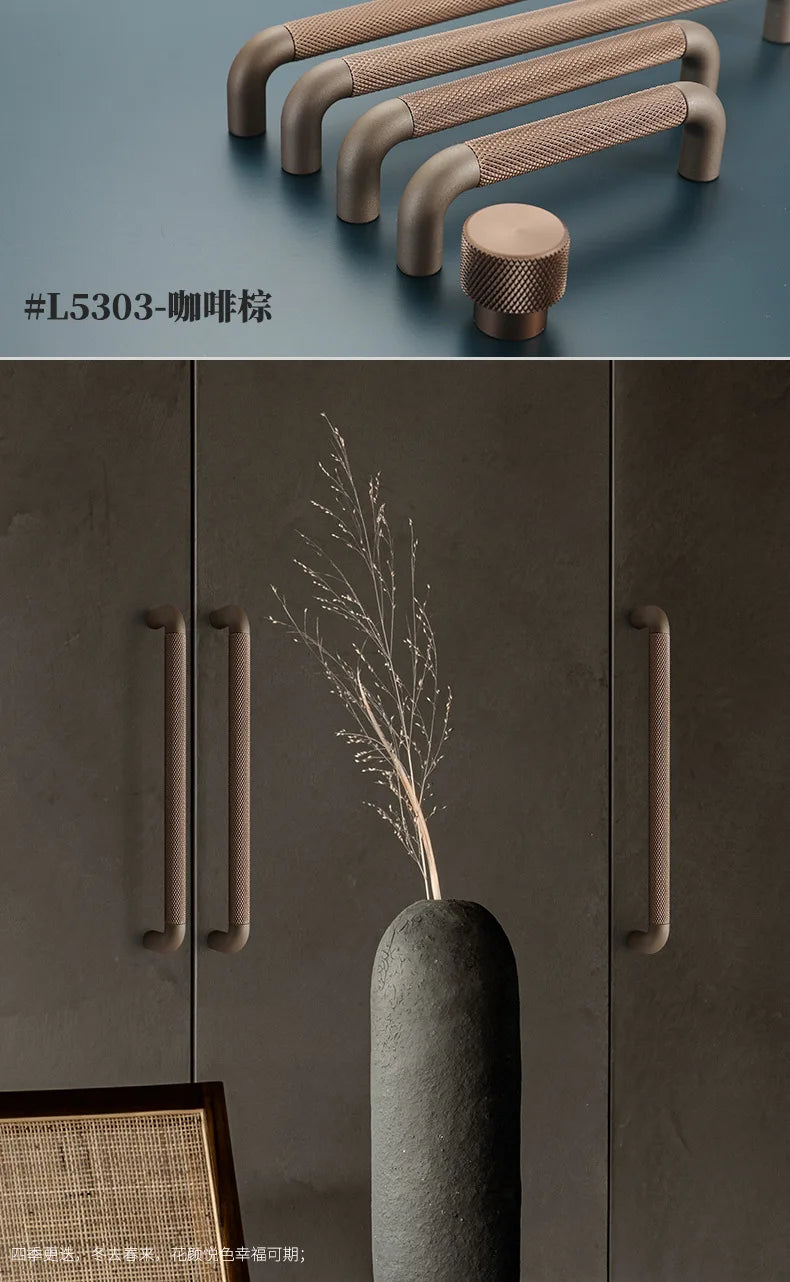 American Industrial Style Kitchen Drawer Cabinet Knurled Knobs Handles for Furniture European Wardrobe Shoe Cabinet Door Handle