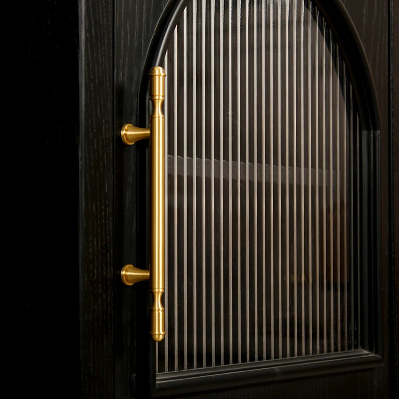Pure Copper Wardrobe Door Handle Golden Retro Lengthened Furniture Handles Modern Simple Cabinet Drawer Small Handle Home Decor