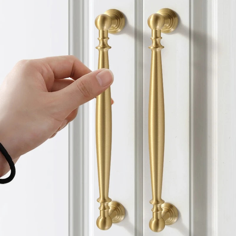 Nordic Solid Brass Furniture Handles Luxury Handles for Wardrobe and Drawer Kitchen Cabinet Drawer Handles Shoe Cabinets Pulls