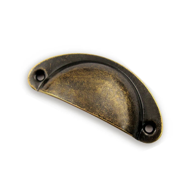 4pcs Antique Handles Vintage Cabinet Knobs Retro Drawer Door Box Handle Cupboard Brass Frame Pull Furniture Hardware