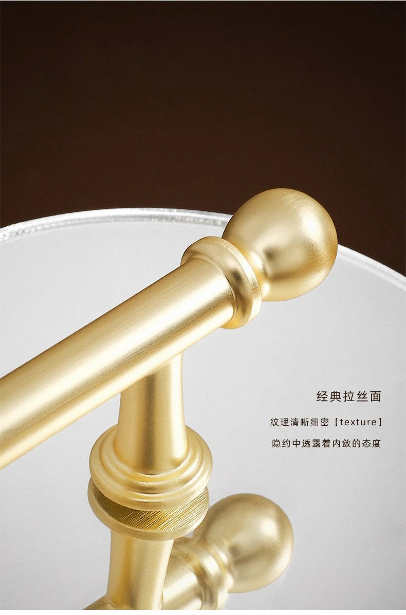 Luxury cabinet door handles, French-style cabinet and drawer single-hole knobs, electroplated gold pulls, furniture accessories