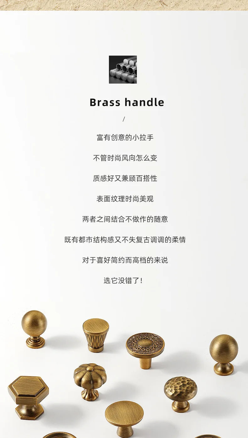 Antique-Bronze Cabinet Handle Retro Wardrobe & Kitchen-Cabinet Pull American Single-Hole Drawer Knob Zinc-Alloy Furniture Handle