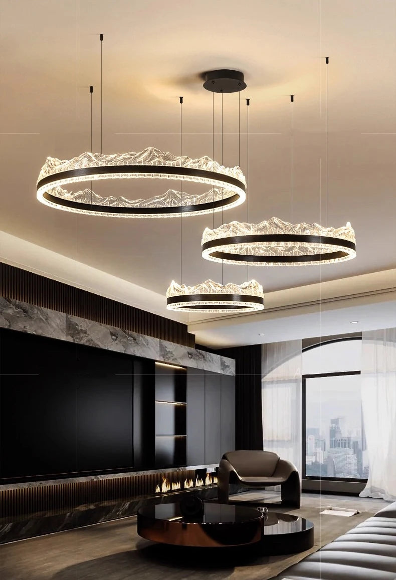 Modern home decor led lights pendant light lamps forstaircase Chandeliers for living room hanging light indoor lighting