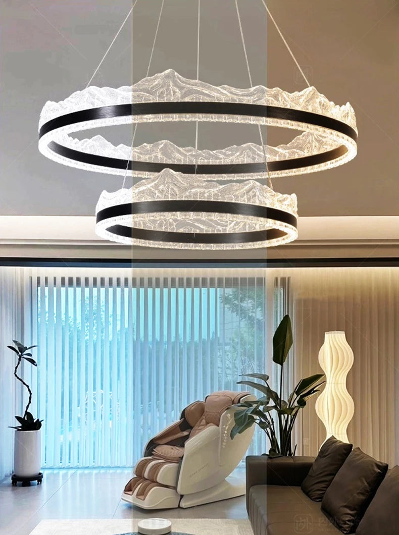 Modern home decor led lights pendant light lamps forstaircase Chandeliers for living room hanging light indoor lighting