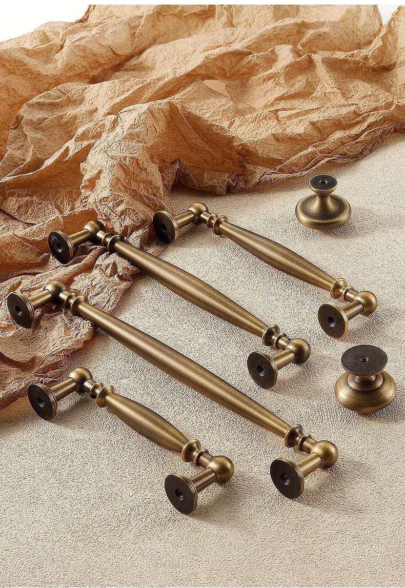 Nordic Solid Brass Furniture Handles Luxury Handles for Wardrobe and Drawer Kitchen Cabinet Drawer Handles Shoe Cabinets Pulls