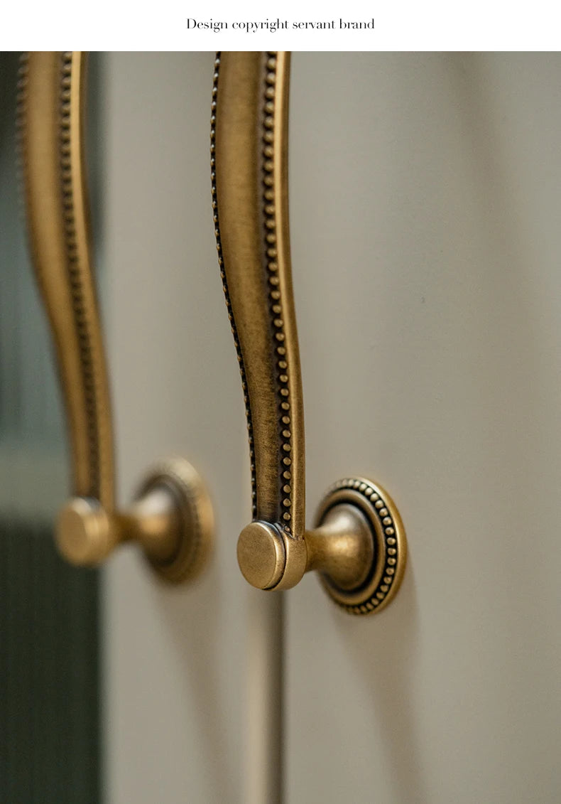 Vintage Bronze Solid Brass Cabinet Handle Cupboard Pulls Furniture Hardware Drawer Pull Kitchen Drawer Handles Cup Pull