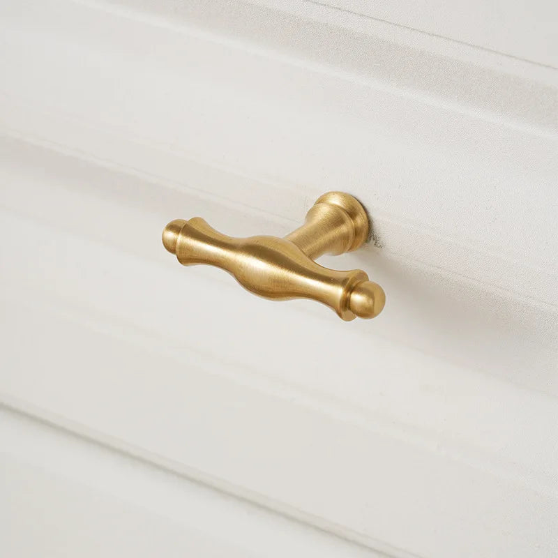 Handles for Furniture French Solid Brass Cupboard Door Knob and Handle American Kitchen Cabinet Drawer Handles