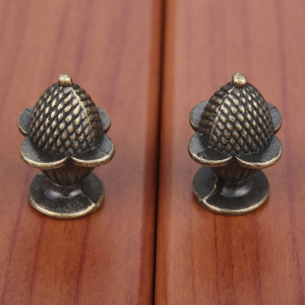 2Pcs Antique Cabinet Handle Knob Furniture Handle Strawberry Knob And Handles Zinc Alloy Door Cupboard Drawer Kitchen Pull Knob