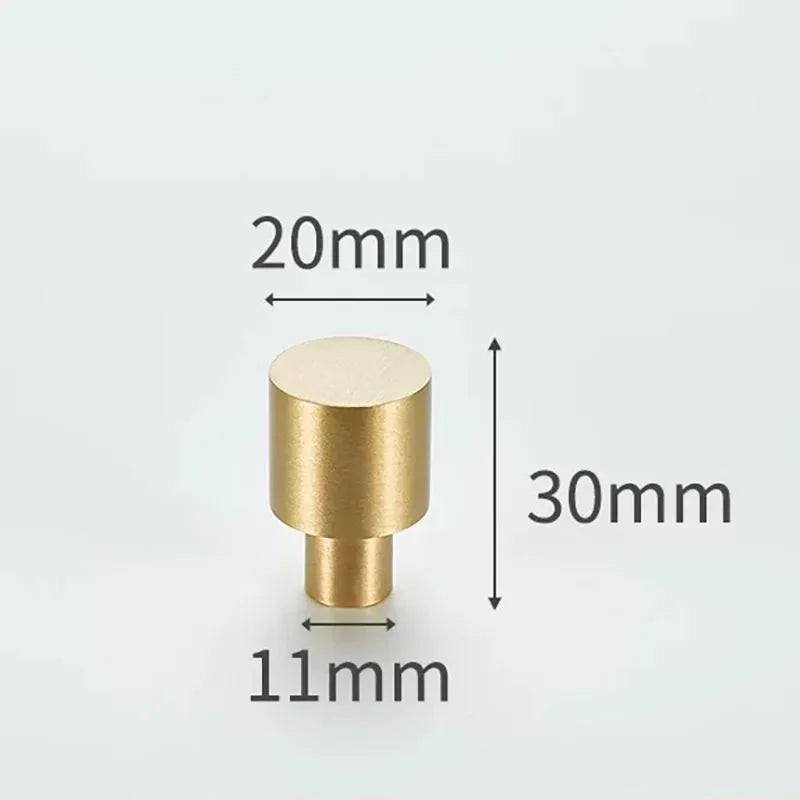 Modern Simple Solid Brass Cabinet Knobs Furniture Wardrobe Handle Kitchen Copper Pulls Doorknob
