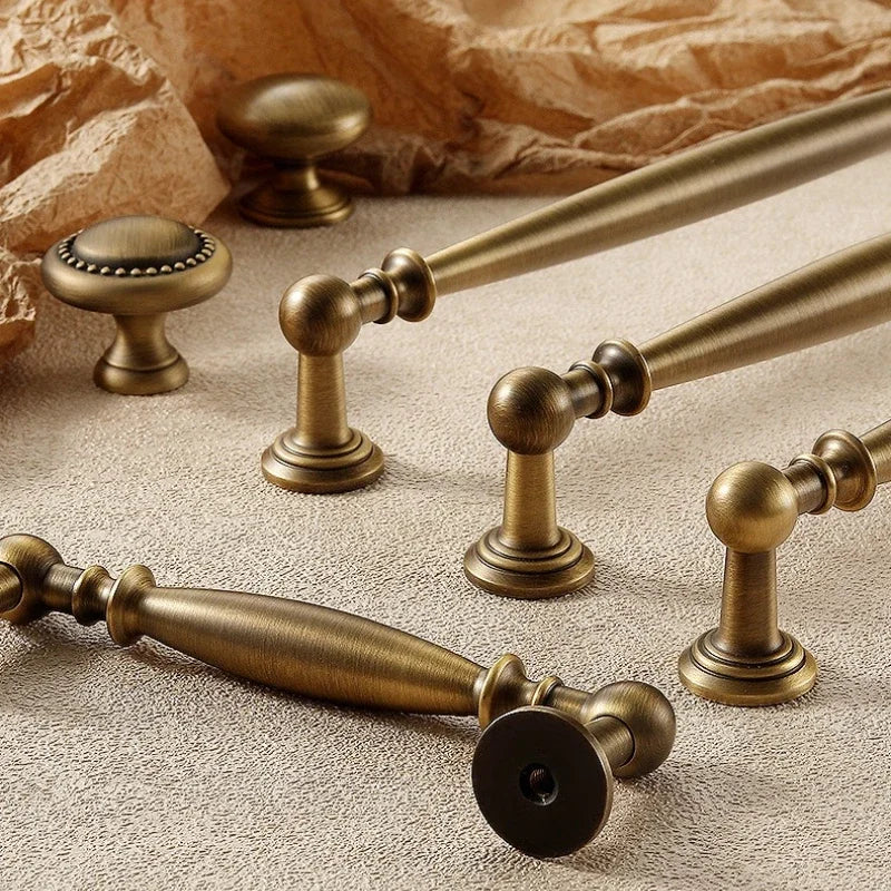 Cupboard Door Knob Furniture Wardrobe Long Pull Bronze Solid Antique Brass Cabinet Handles Kitchen Cabinet Handles Bronze Pulls
