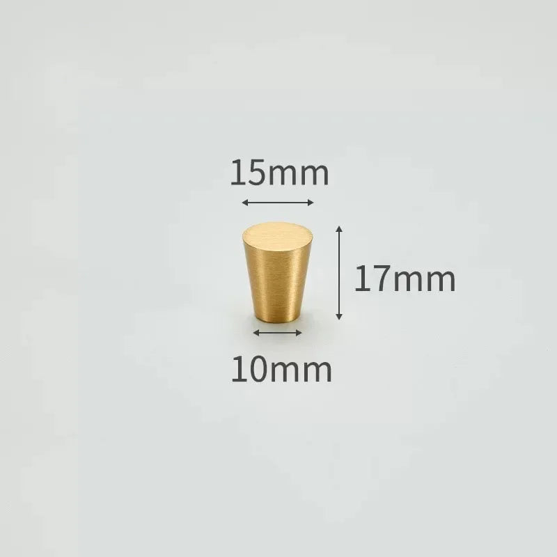 Modern Simple Solid Brass Cabinet Knobs Furniture Wardrobe Handle Kitchen Copper Pulls Doorknob
