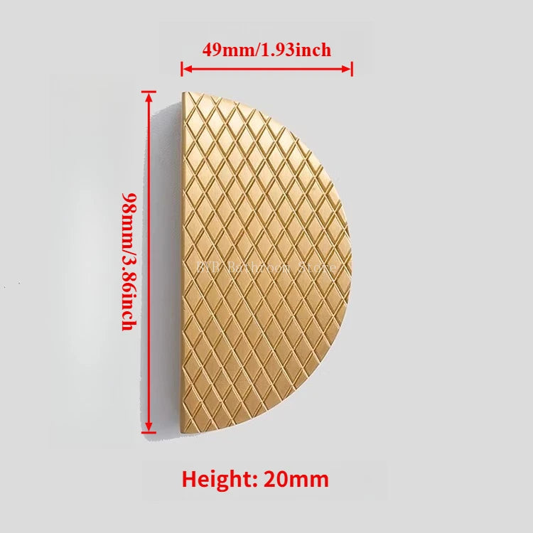 Modern Knobs Furniture Hardware Kitchen Accessories Brass Semicircular Cabinet Door Knob Handle Desk Drawer Pulls/Vertical Lines