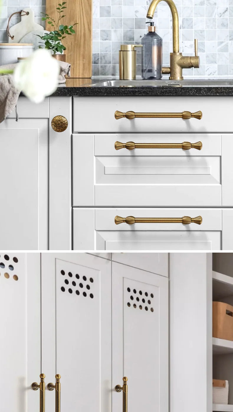 Antique-Bronze Cabinet Handle Retro Wardrobe & Kitchen-Cabinet Pull American Single-Hole Drawer Knob Zinc-Alloy Furniture Handle