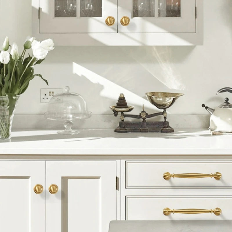 Nordic Solid Brass Furniture Handles Luxury Handles for Wardrobe and Drawer Kitchen Cabinet Drawer Handles Shoe Cabinets Pulls