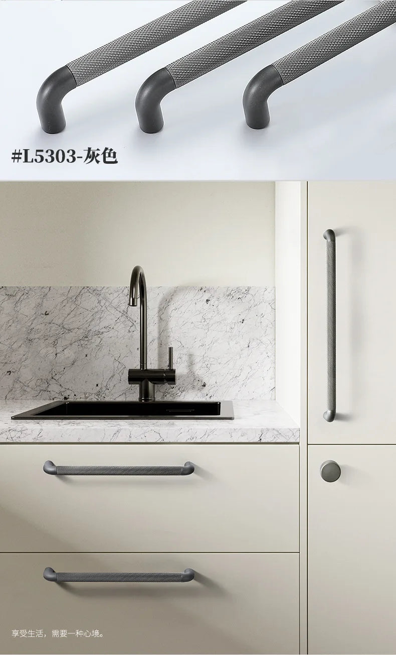 American Industrial Style Kitchen Drawer Cabinet Knurled Knobs Handles for Furniture European Wardrobe Shoe Cabinet Door Handle