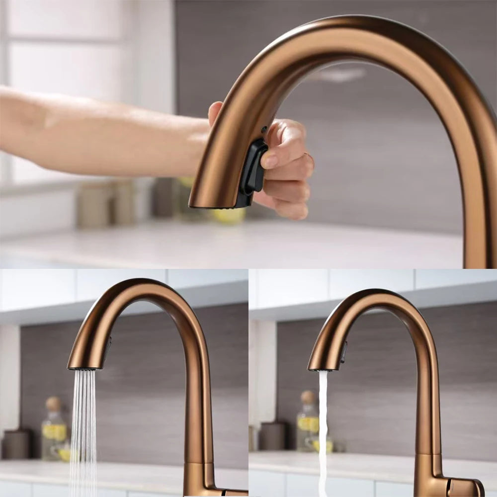 Modern Luxury Pull Down Spring Kitchen Mixer Tap – Hot & Cold
