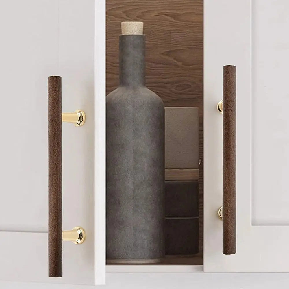 Modern Solid Wooden Door Handles Various Sizes Multifunctional Drawer Knobs Durable Kitchen Cabinet Handles Home Use