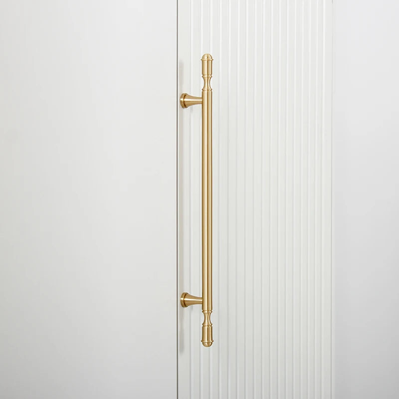 Pure Copper Wardrobe Door Handle Golden Retro Lengthened Furniture Handles Modern Simple Cabinet Drawer Small Handle Home Decor