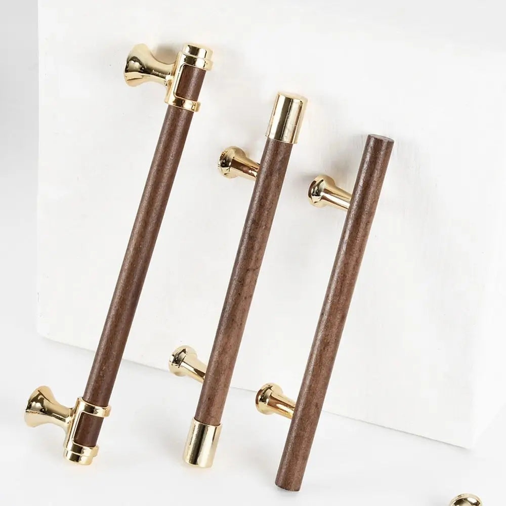 Modern Solid Wooden Door Handles Multifunctional Durable Drawer Knobs Various Sizes Kitchen Cabinet Handles Home Use