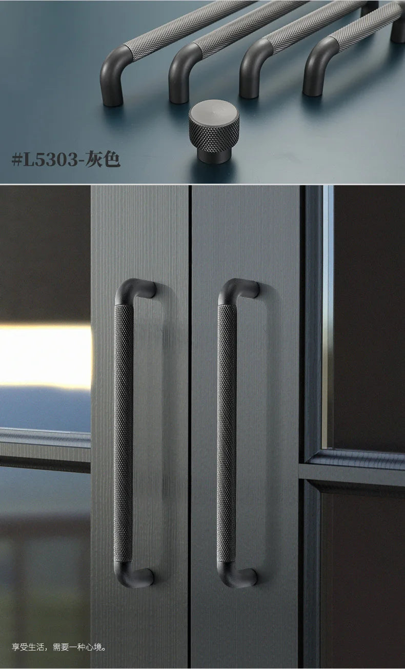 American Industrial Style Kitchen Drawer Cabinet Knurled Knobs Handles for Furniture European Wardrobe Shoe Cabinet Door Handle