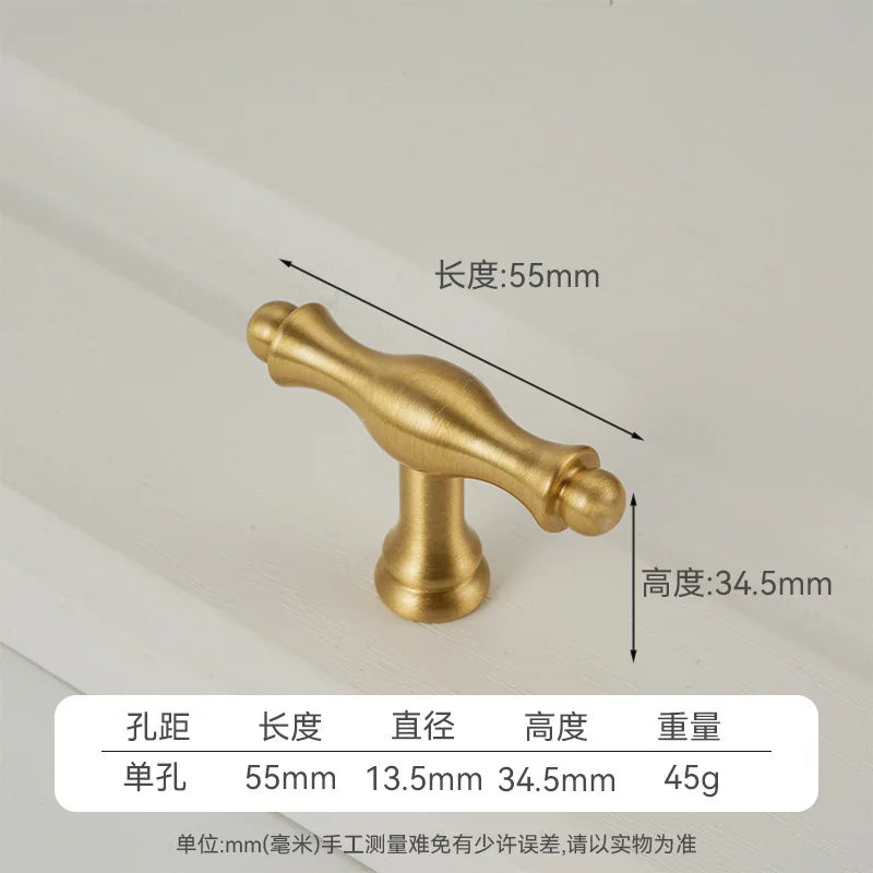 Handles for Furniture French Solid Brass Cupboard Door Knob and Handle American Kitchen Cabinet Drawer Handles