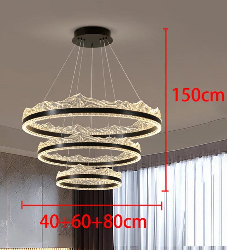 Modern home decor led lights pendant light lamps forstaircase Chandeliers for living room hanging light indoor lighting